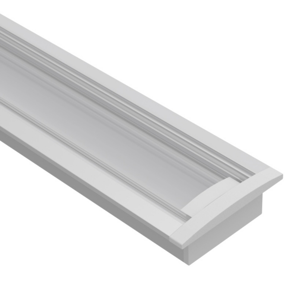 Display Stock 2m Profile 120 Recessed Silver With Clear Diffuser - Task ...