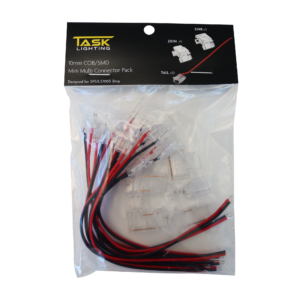 LED Strip Connector MINI 10mm Mono SMD/COB Multi Pack, 10x Tails, 5x Joins, 5x Corners