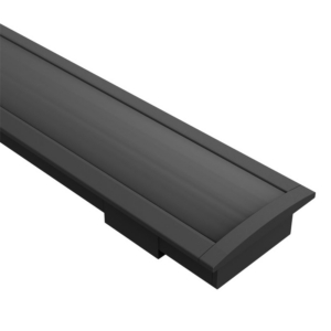 Shallow Recessed 23mm x 8.8mm Aluminium Profile - BLACK