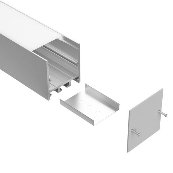 Deep Surface Mount 34.8mm x 37.5mm Aluminium Profile - Task Lighting