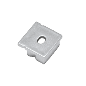LEDCHAN220 Silver Endcap with Cable Hole