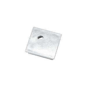 Profile 370 Corner Silver Endcap With Cable Hole
