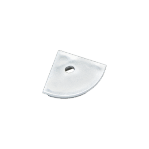 Profile 380 Corner Silver Endcap With Cable Hole