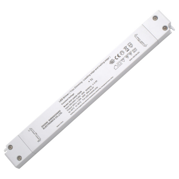 LED Driver Phase Dimmable 24V DC 30W IP20 Low Profile - Task Lighting